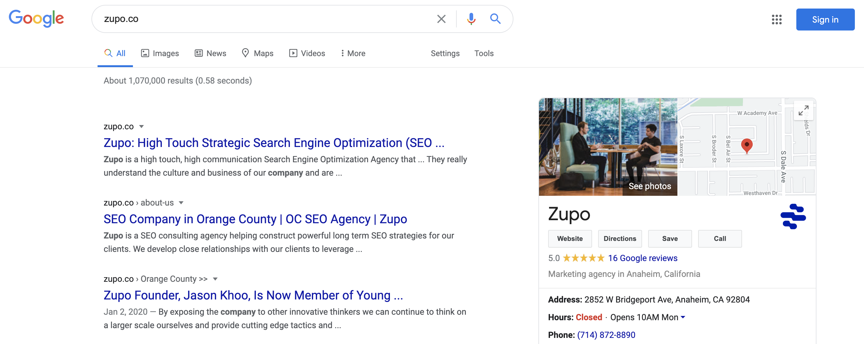 Google My Business in Orange County